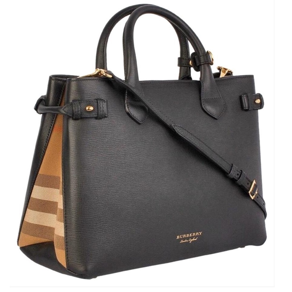 Burberry MD Banner House Check Derby Leather Bag - Picture 7 of 7